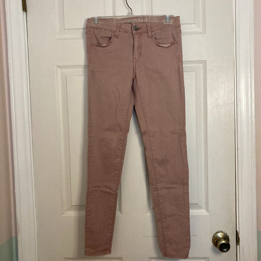 American Eagle Pink Super stretch jeggings